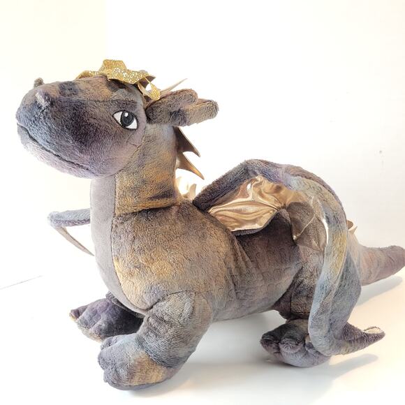 Gold & Gray Dragon Plush & 5 Mini Dragons Inside 15" Stuffed Animal Plushy - Picture 2 of 11